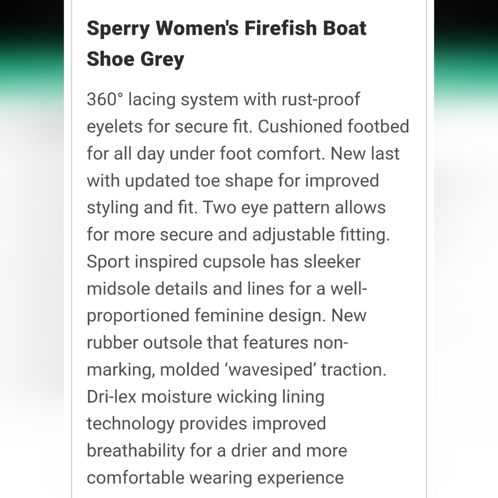 Sperry Firefish Boat Shoe Grey Size 9 - Picture 9 of 10
